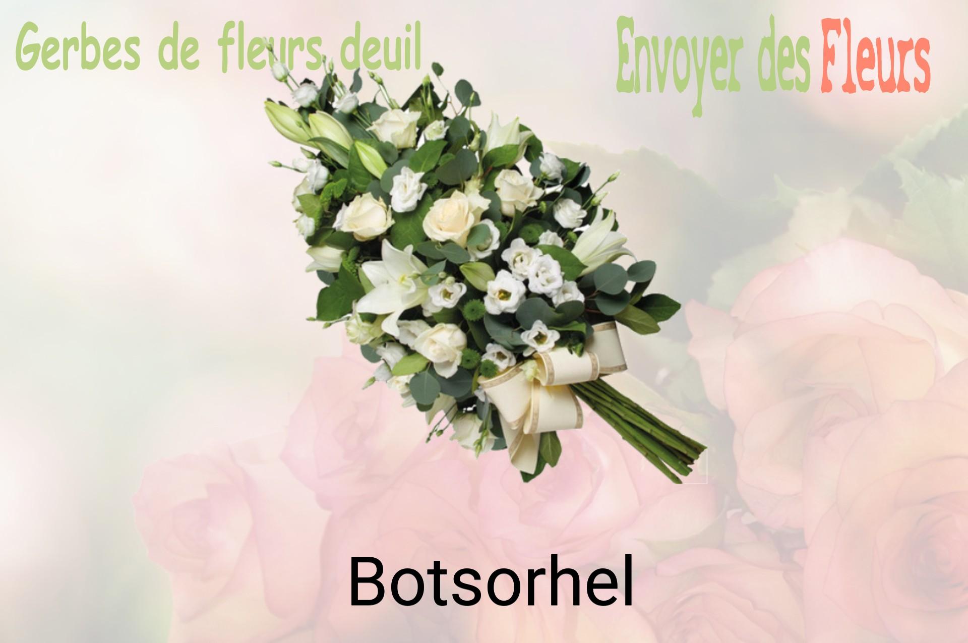 Gerbe de fleurs de deuil livrée à Botsorhel